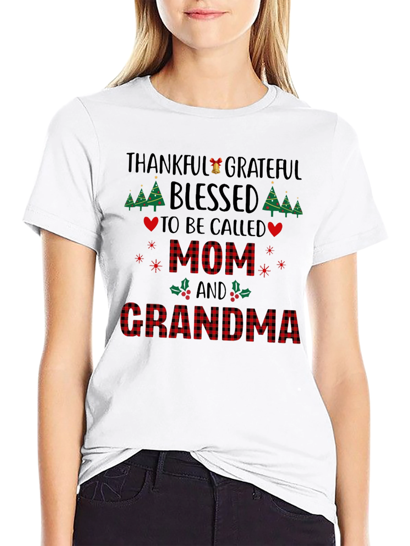 Thankful Grateful Mom & Grandma Tee
