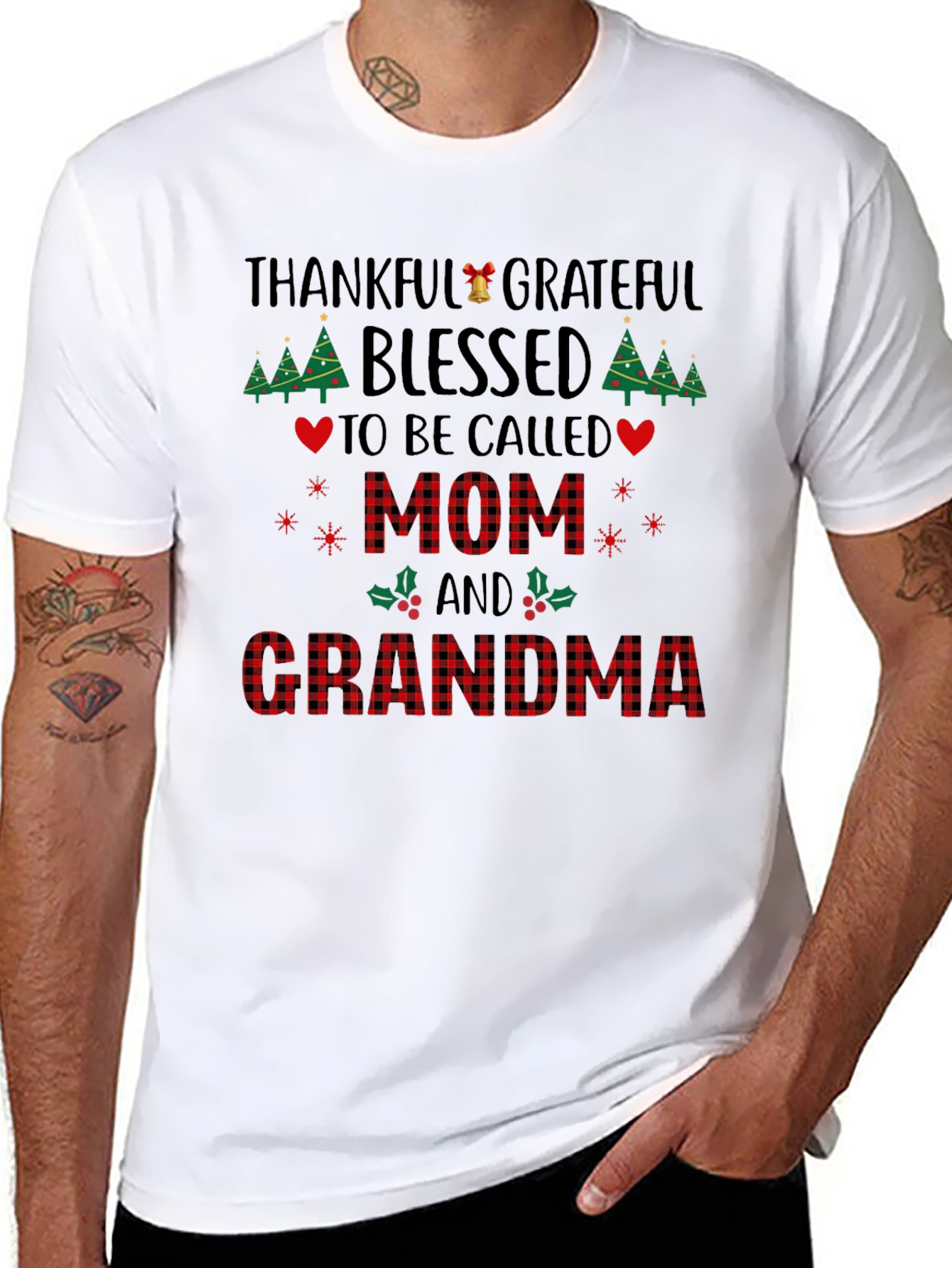 Thankful Grateful Mom & Grandma Tee