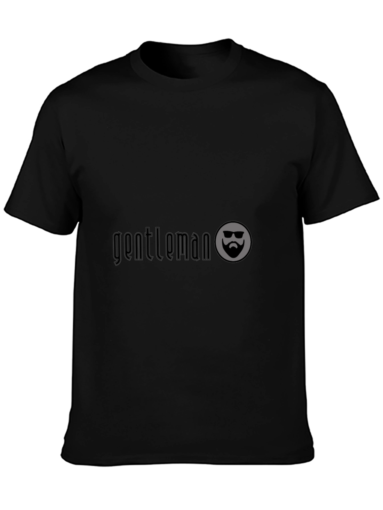 Gentleman Black T-Shirt with Cool Logo