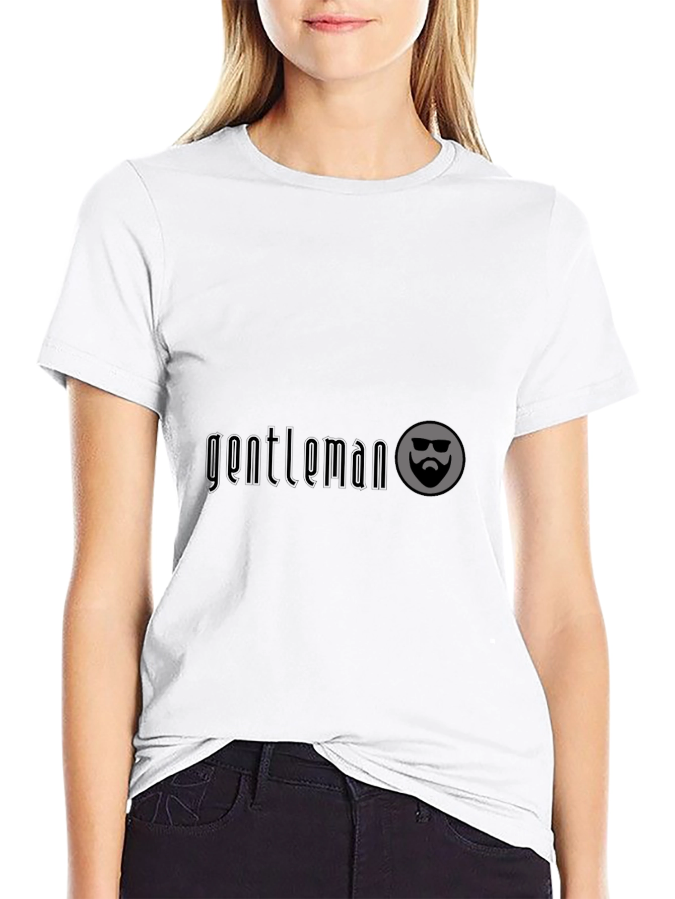 Gentleman Black T-Shirt with Cool Logo
