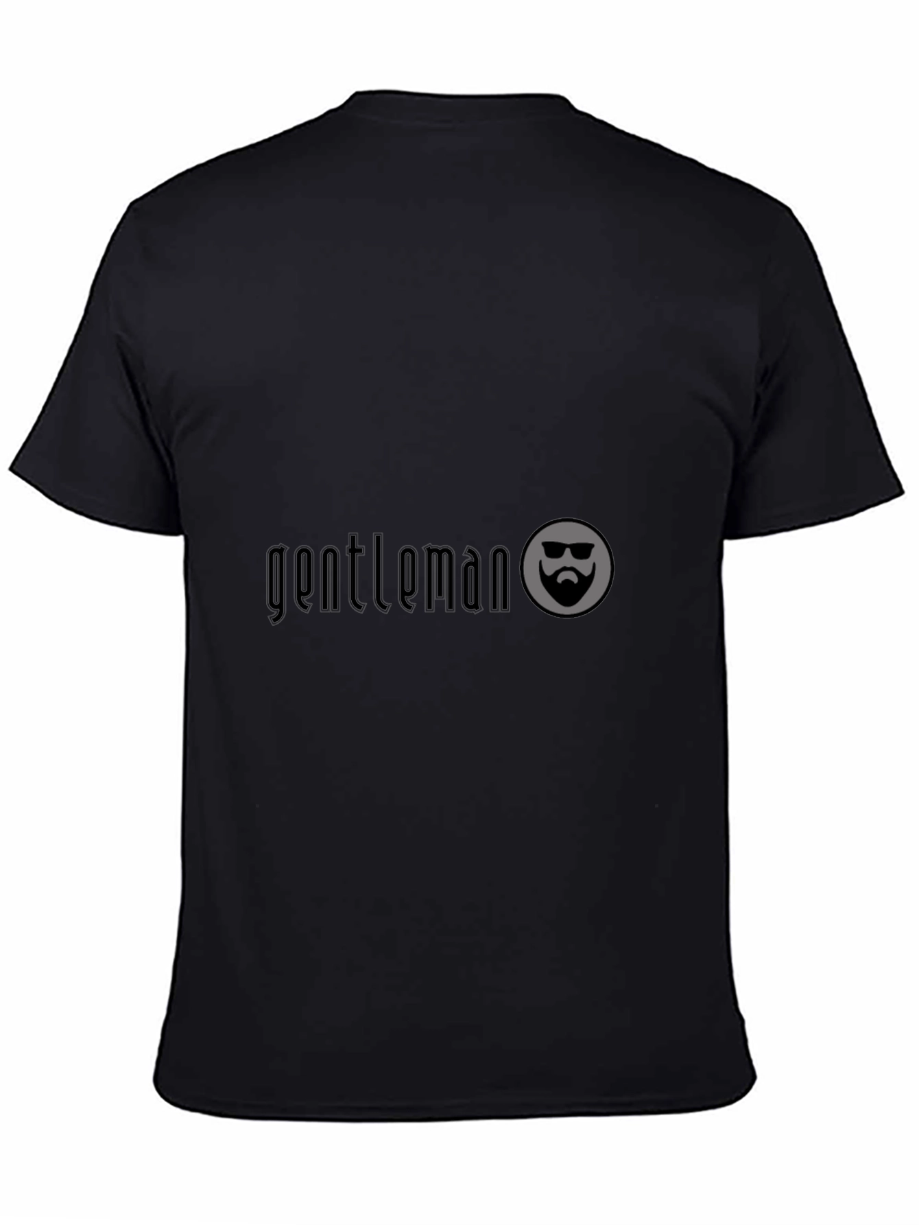 Gentleman Black T-Shirt with Cool Logo
