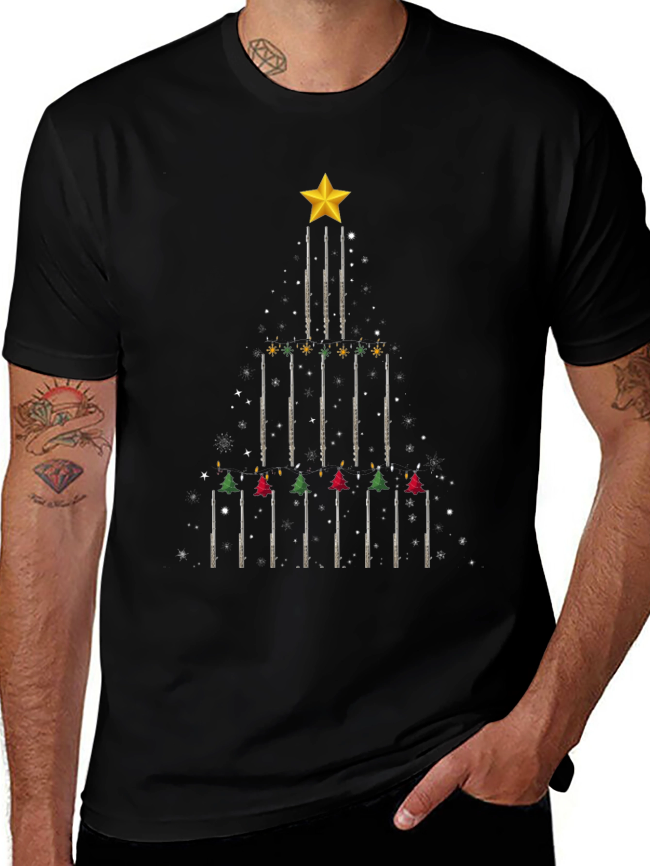Christmas Tree Hanukkah Menorah T-Shirt