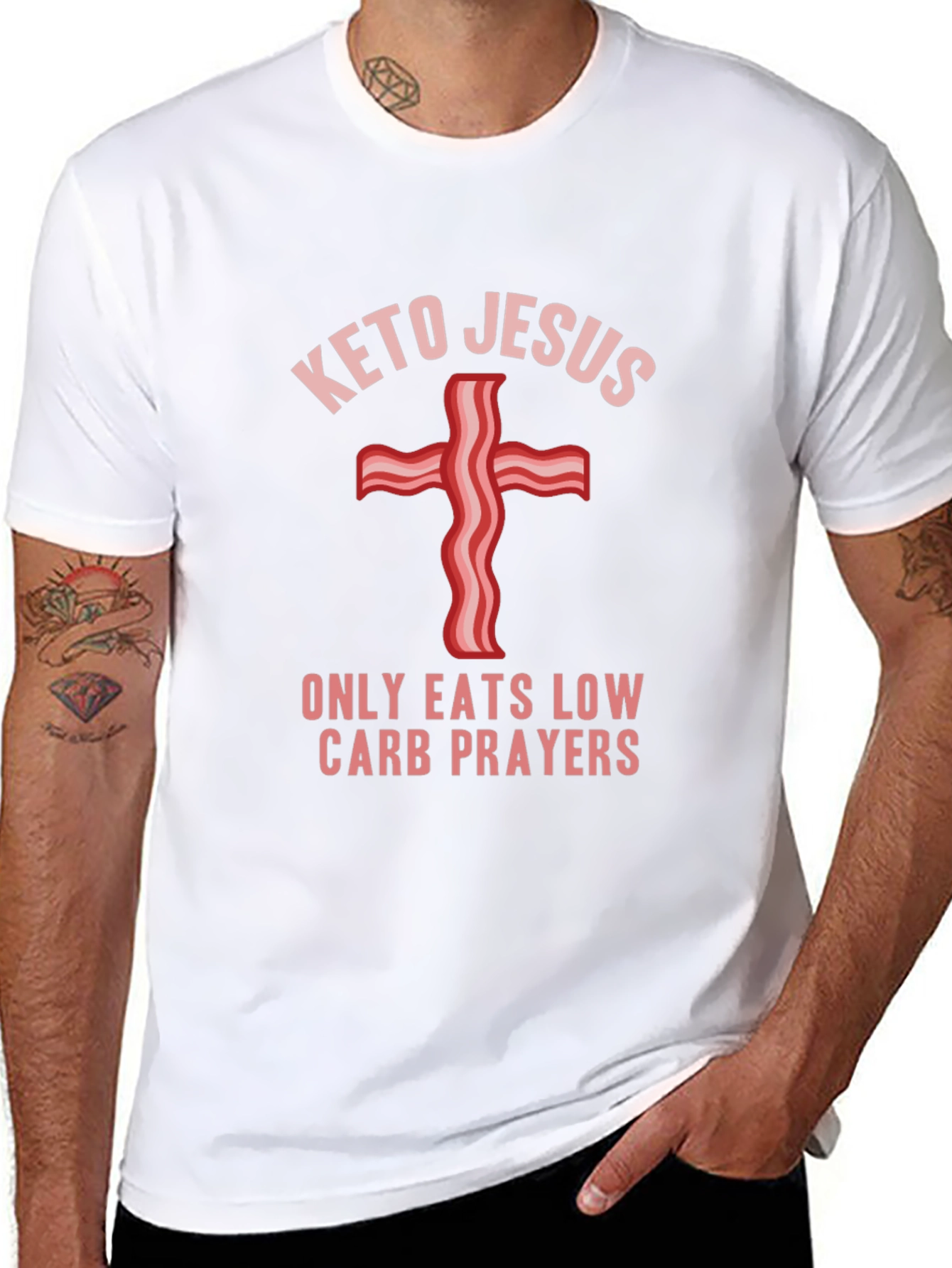 Keto Jesus Low Carb Prayers Graphic Tee