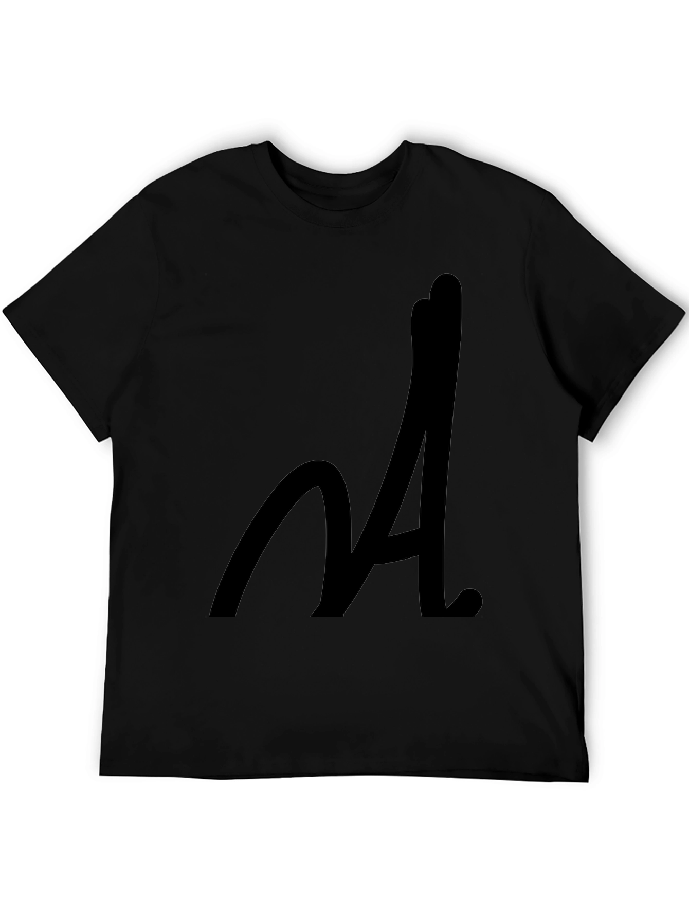 Black T-Shirt with Abstract Design