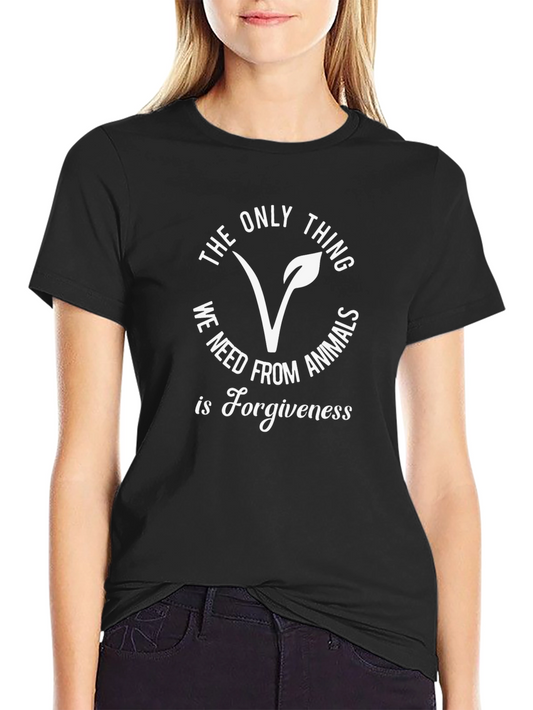 Vegan Forgiveness Graphic T-Shirt - Black