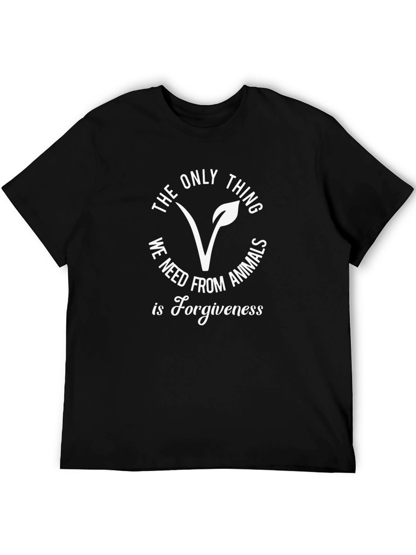 Vegan Forgiveness Graphic T-Shirt - Black
