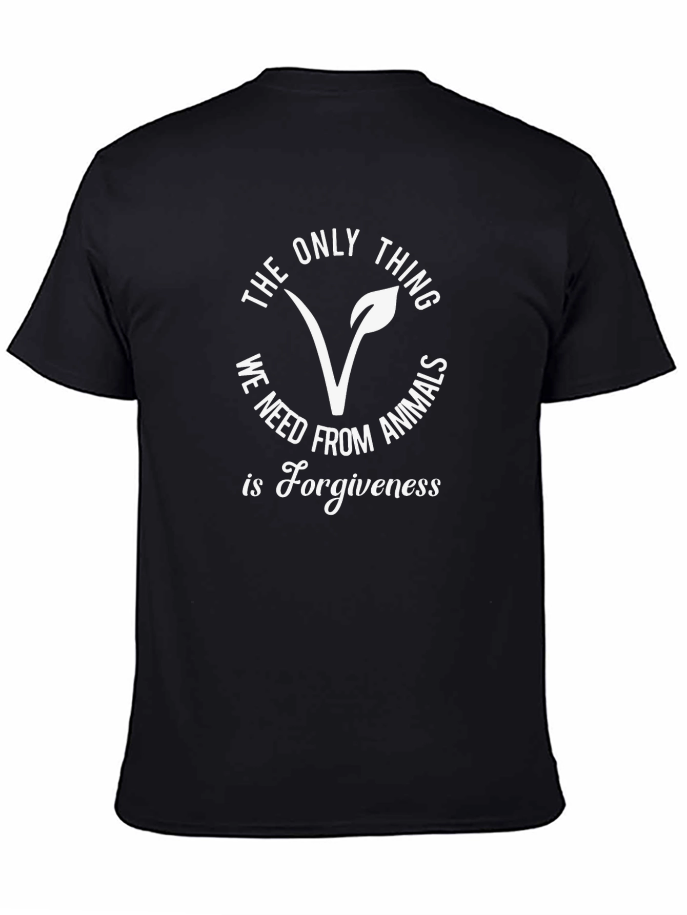 Vegan Forgiveness Graphic T-Shirt - Black