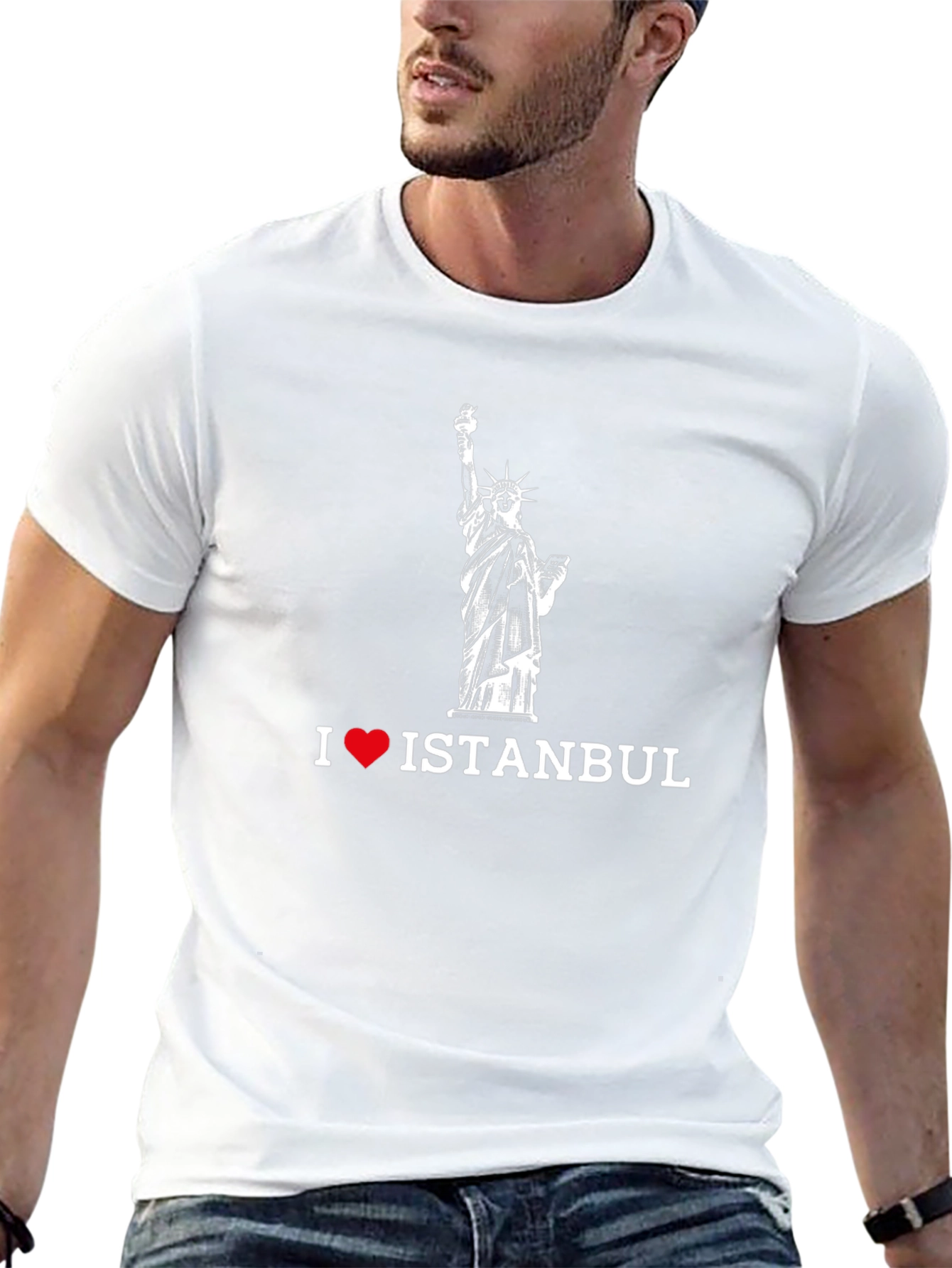 I Love Istanbul Statue T-Shirt