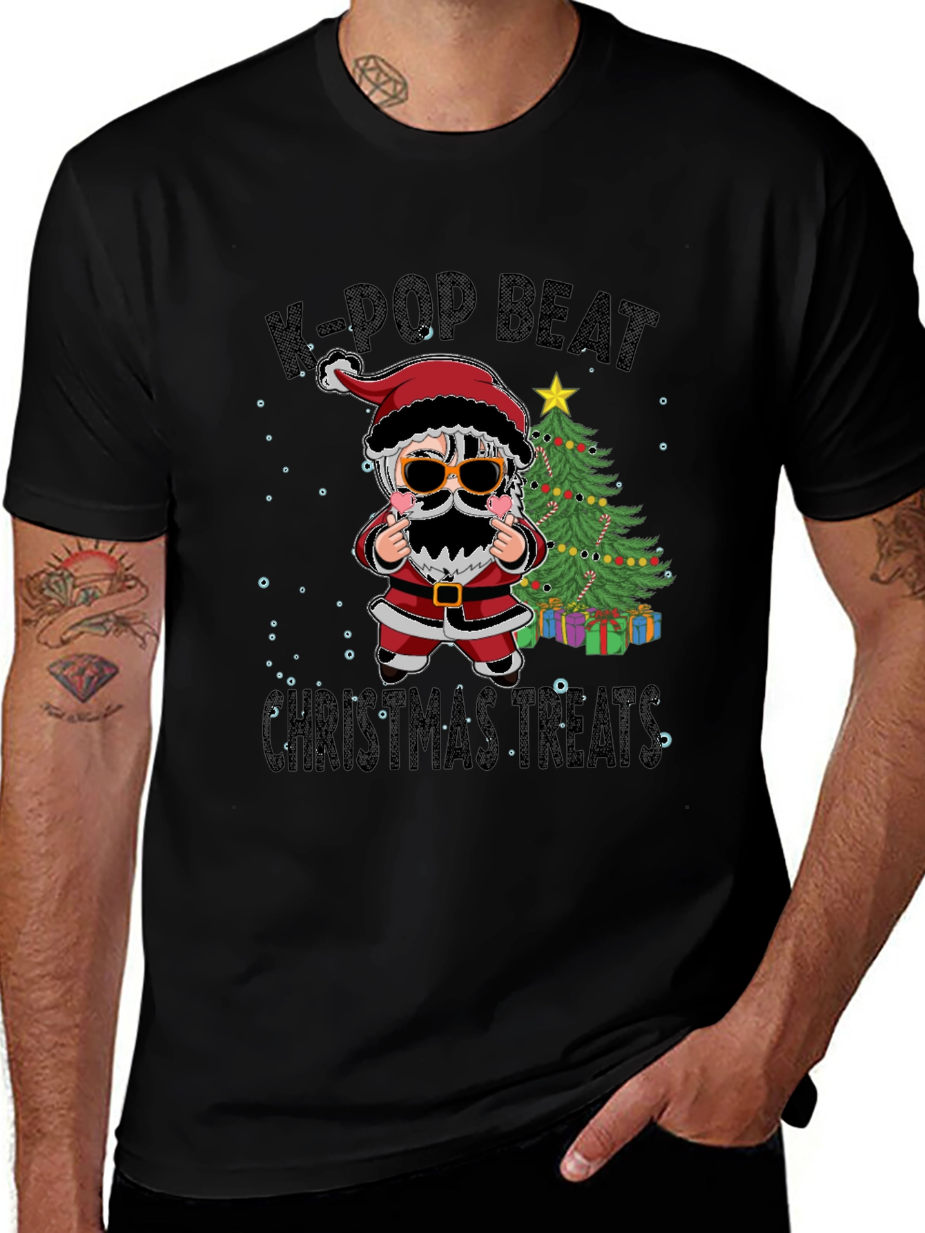 K-Pop Beat Christmas Treats Graphic Tee