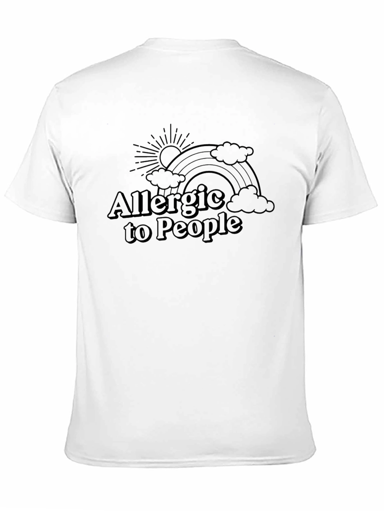 Allergic to People Black Graphic Tee