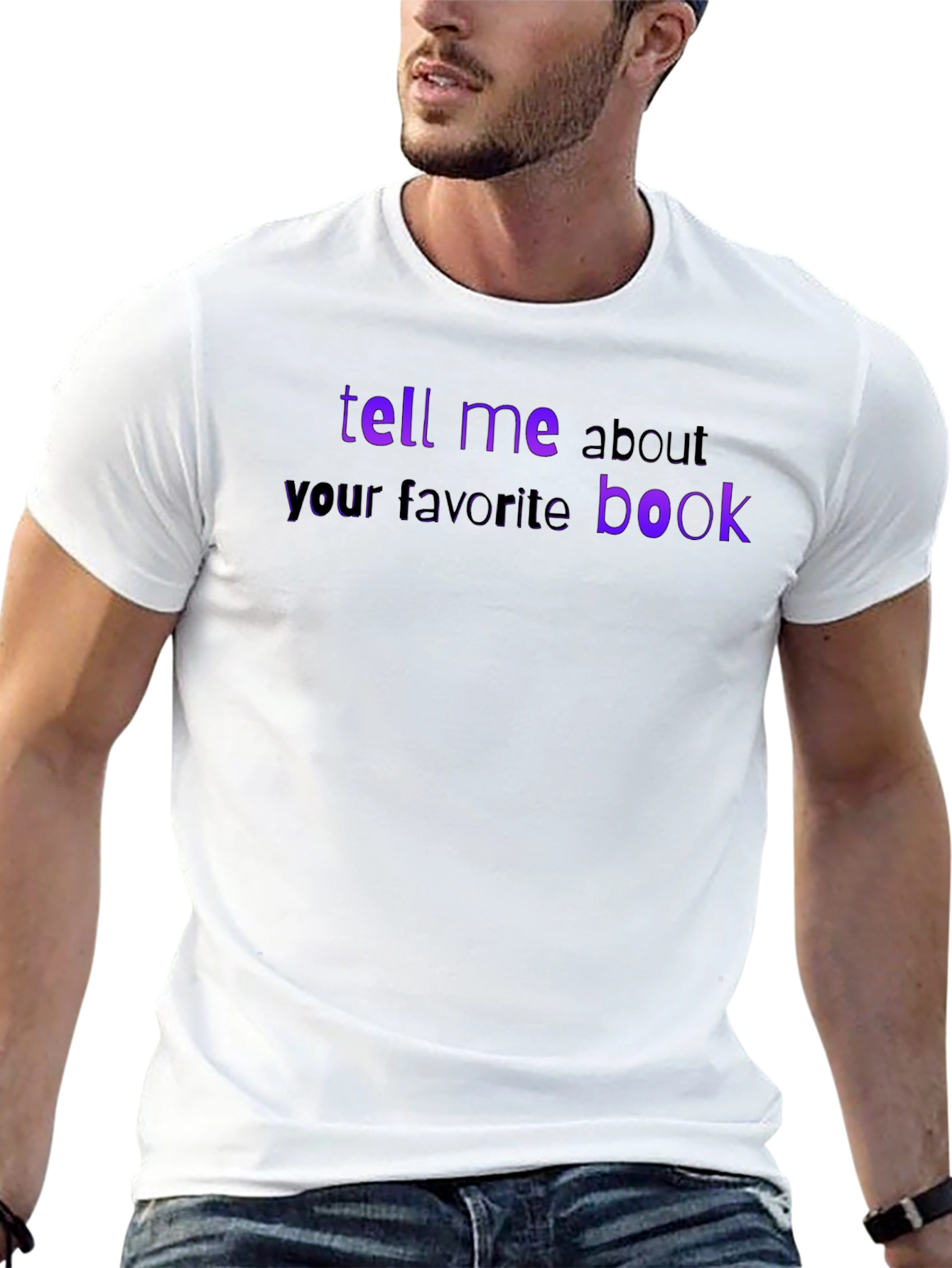 Tell Me About Your Favorite Book Black T-Shirt