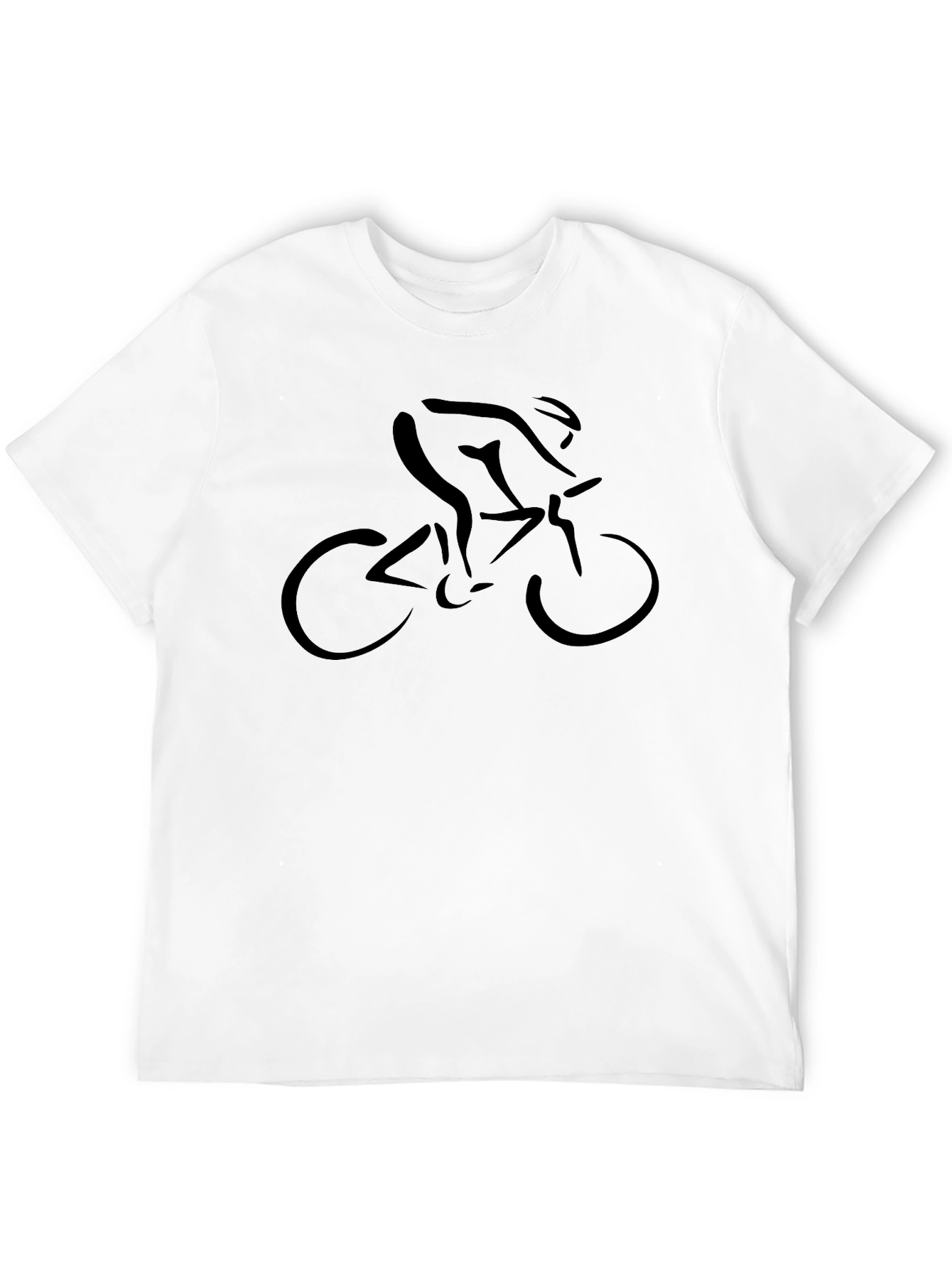 Black Cycling Silhouette Graphic Tee