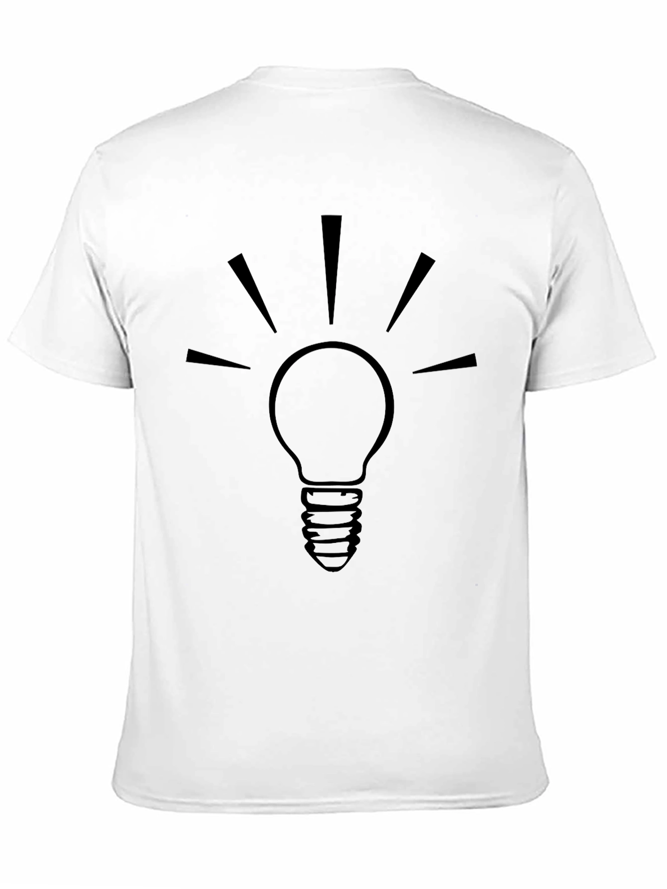 Mens Black Light Bulb Graphic T-Shirt