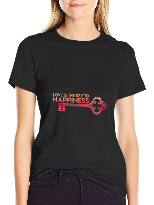 Love is the Key to Happiness Graphic T-Shirt