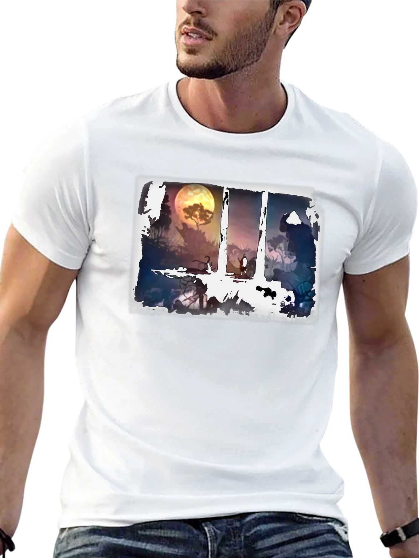 Fantasy Art T-Shirt - Moonlit Adventure Tee