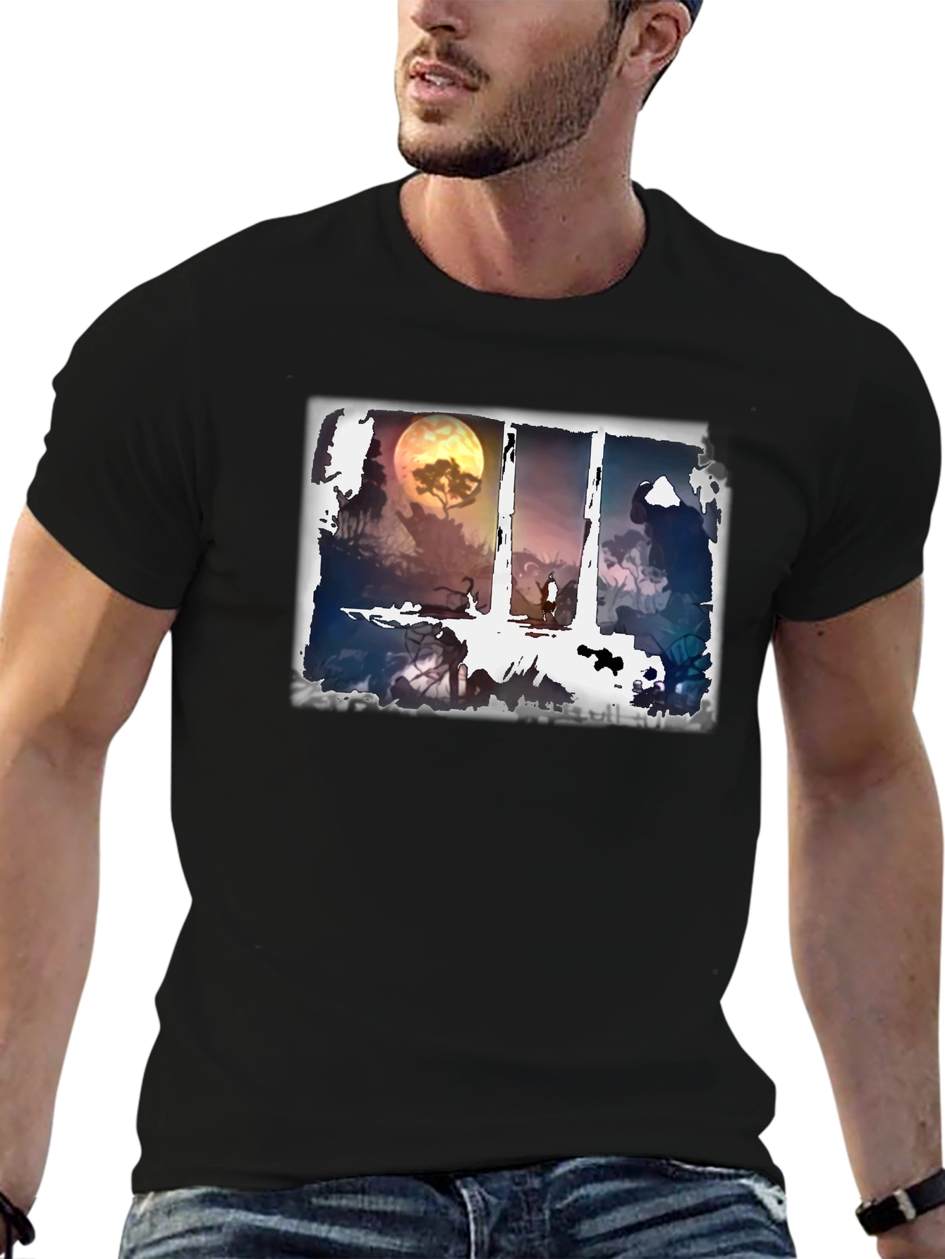 Fantasy Art T-Shirt - Moonlit Adventure Tee
