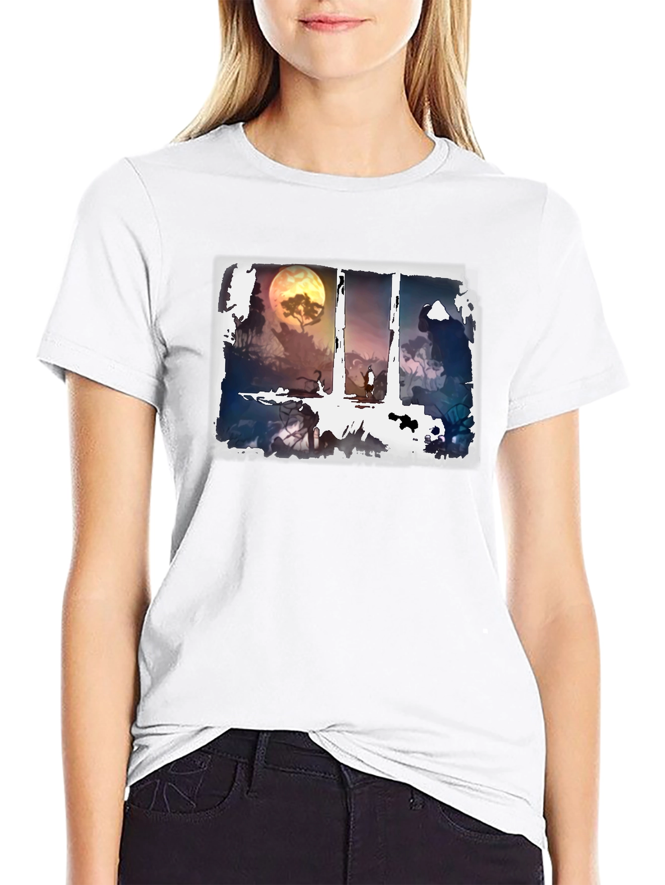 Fantasy Art T-Shirt - Moonlit Adventure Tee