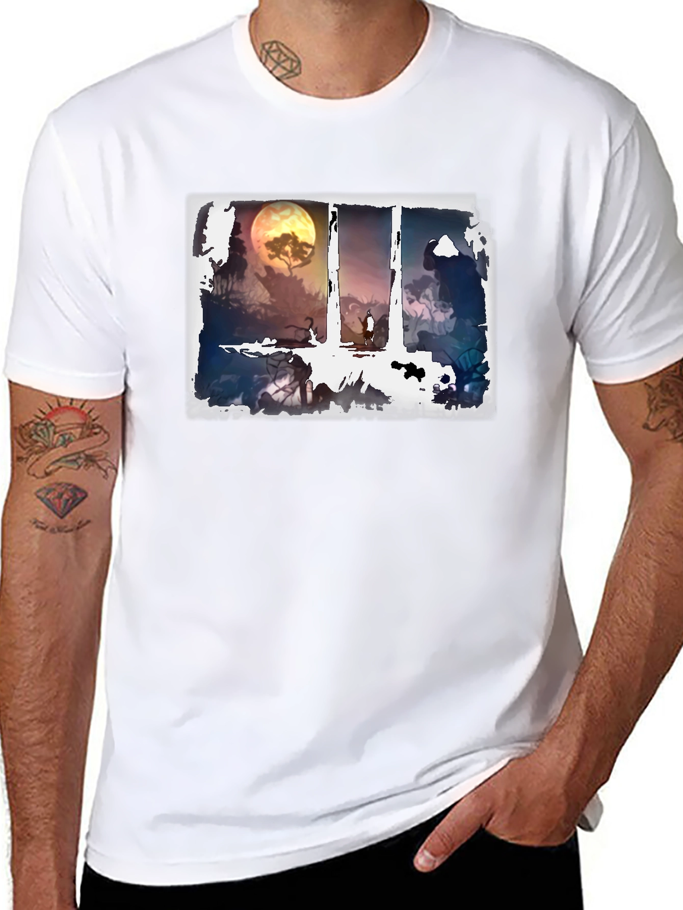 Fantasy Art T-Shirt - Moonlit Adventure Tee