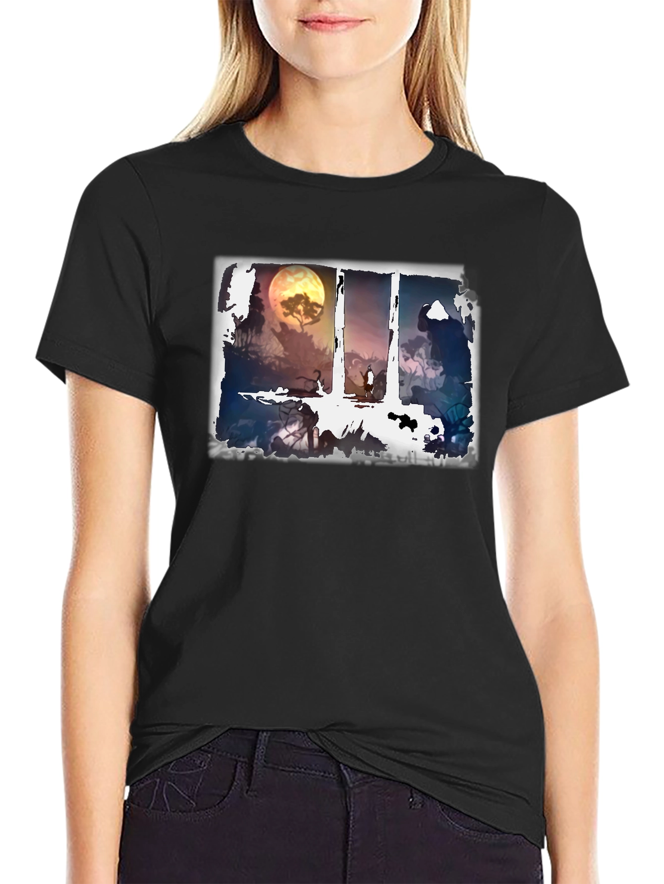 Fantasy Art T-Shirt - Moonlit Adventure Tee
