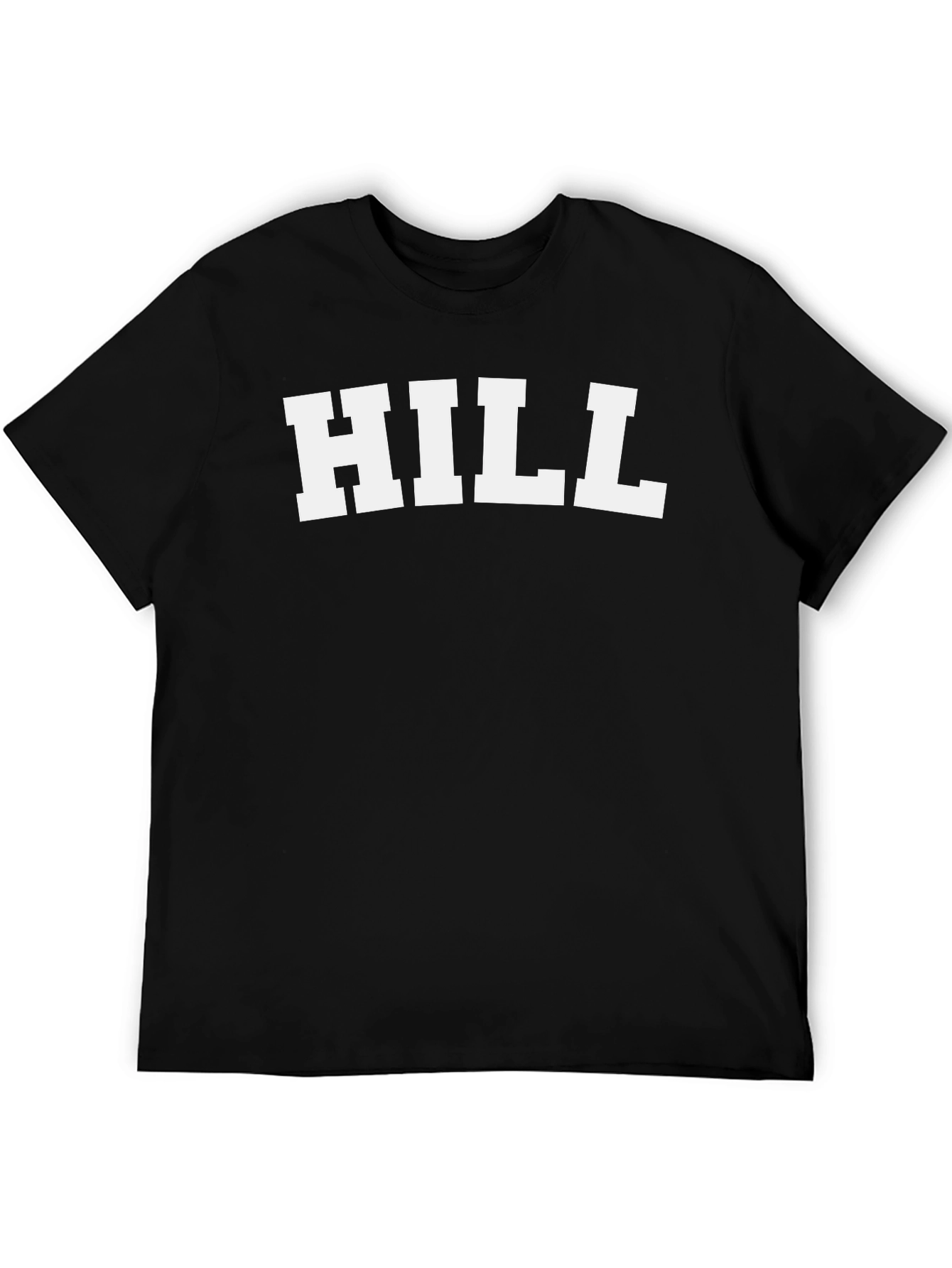 HILL Bold Text Graphic Tee - Black