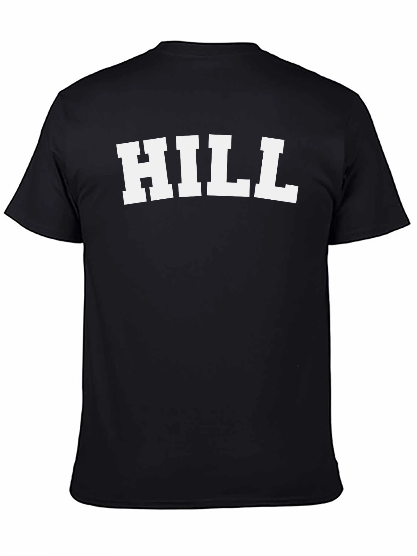 HILL Bold Text Graphic Tee - Black