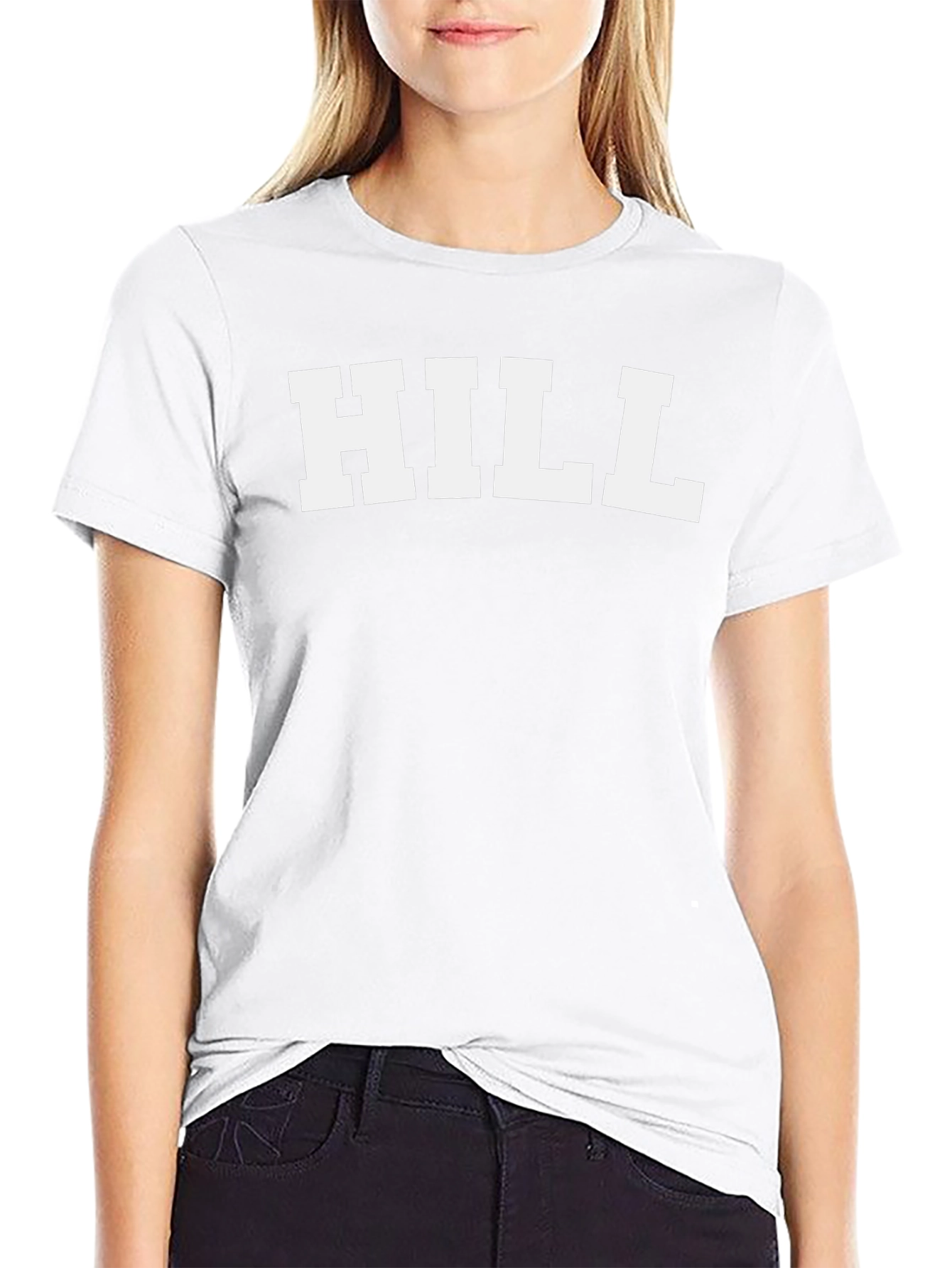 HILL Bold Text Graphic Tee - Black