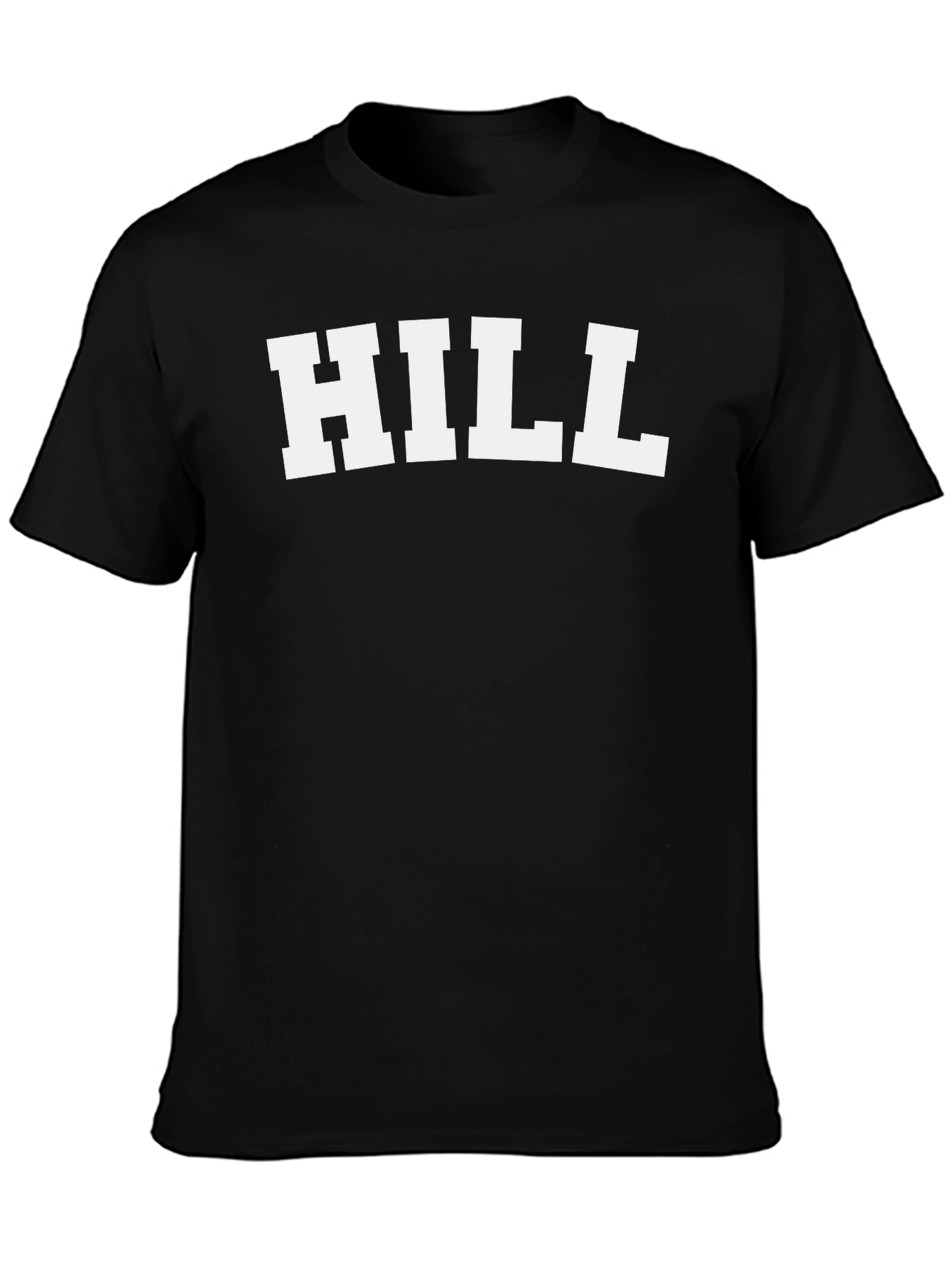 HILL Bold Text Graphic Tee - Black