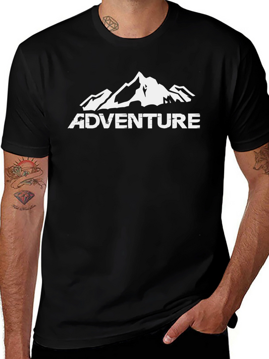 Adventure Mountain Graphic Tee - Black