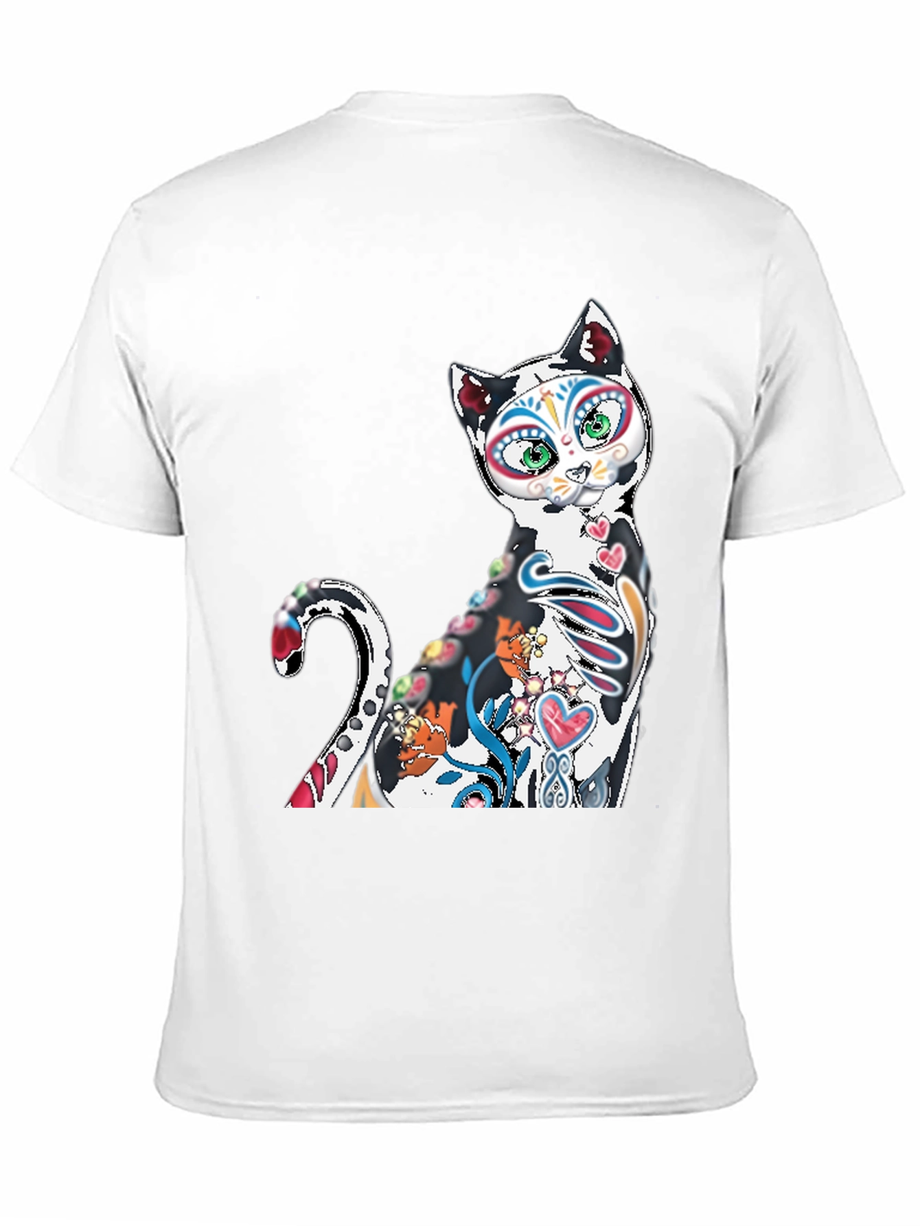 Sugar Skull Cat T-Shirt - Day of the Dead