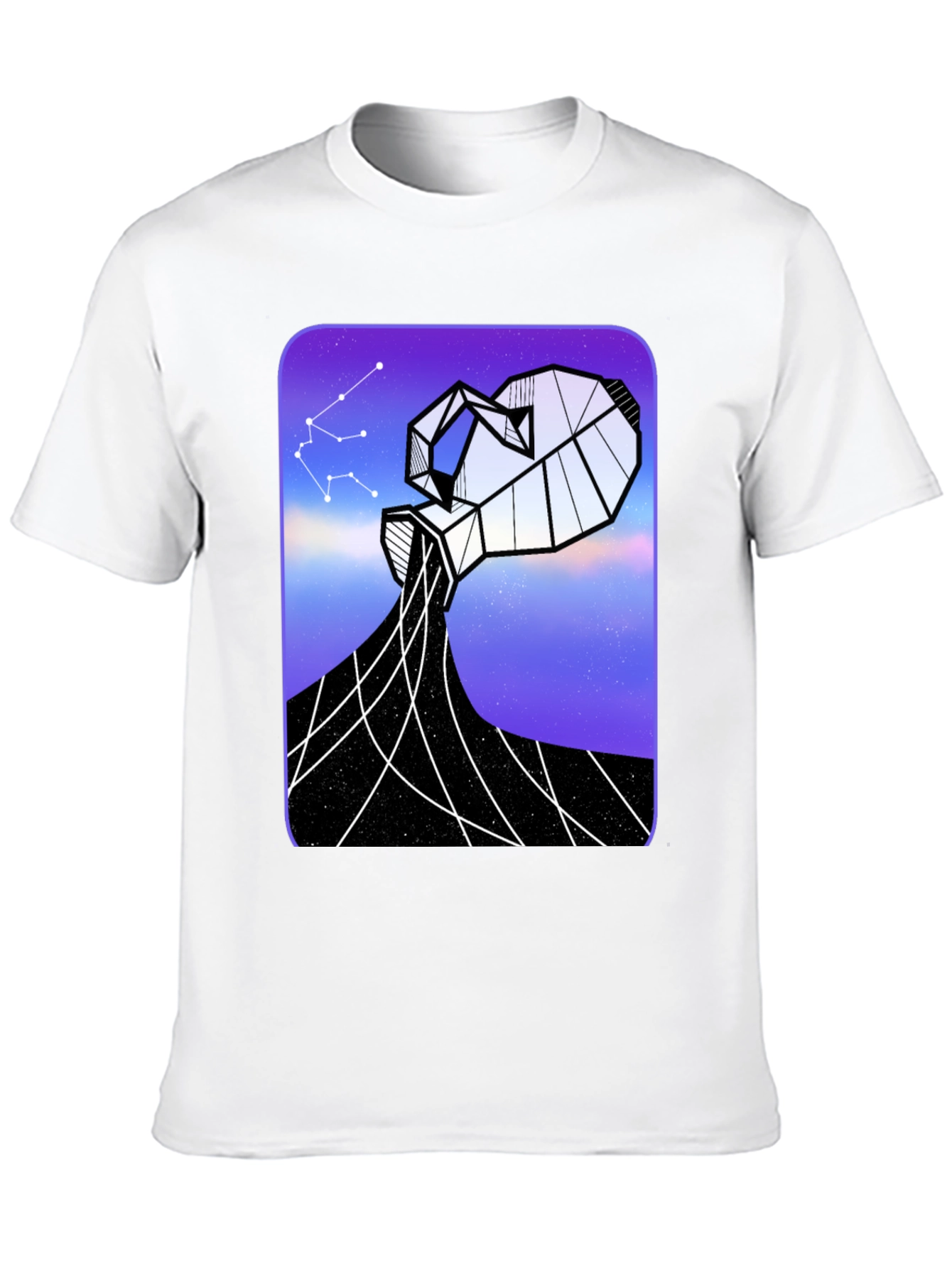Aquarius Constellation Graphic Tee - Black