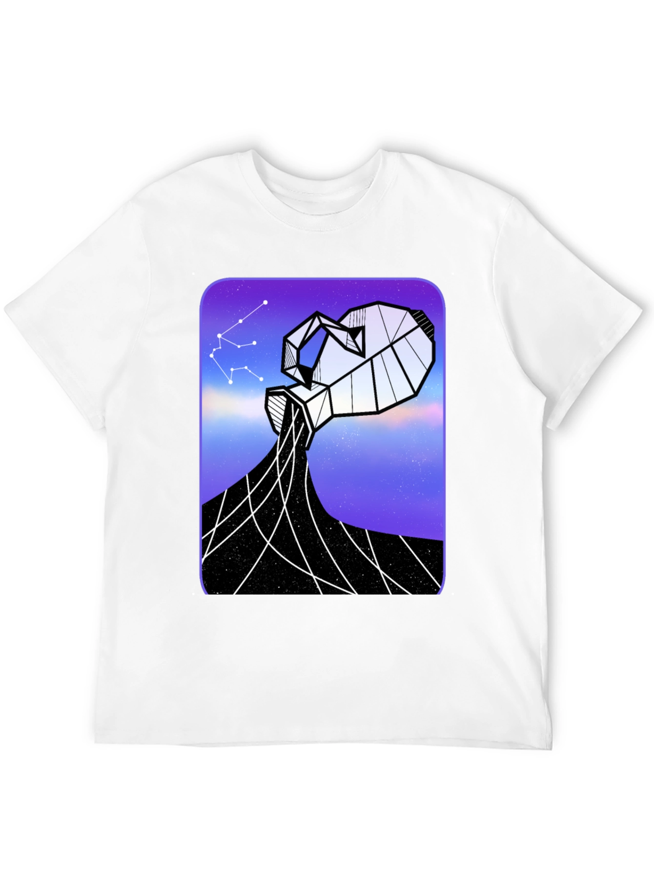 Aquarius Constellation Graphic Tee - Black