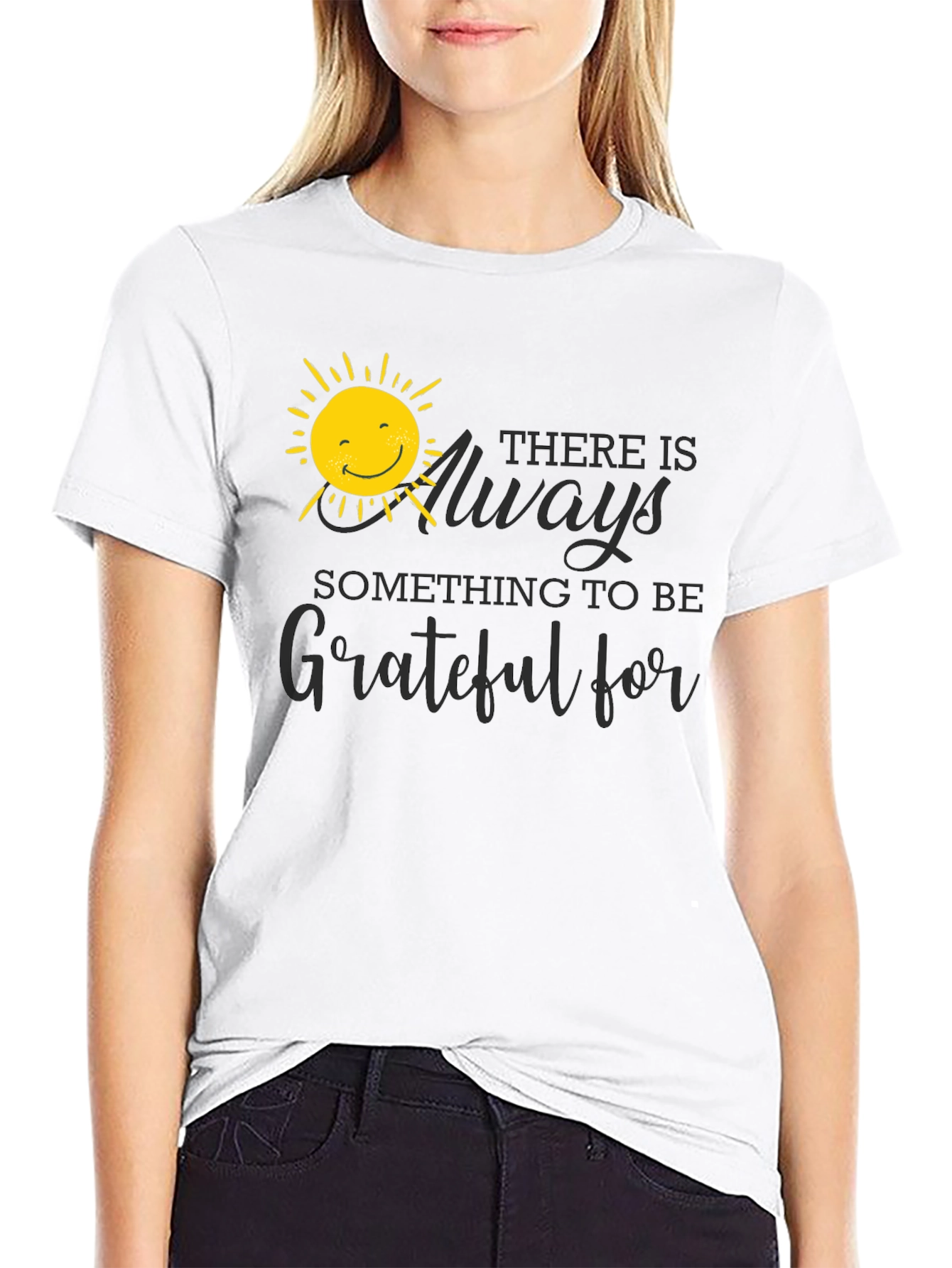 Grateful Sun Graphic Tee - Positive Vibes T-Shirt