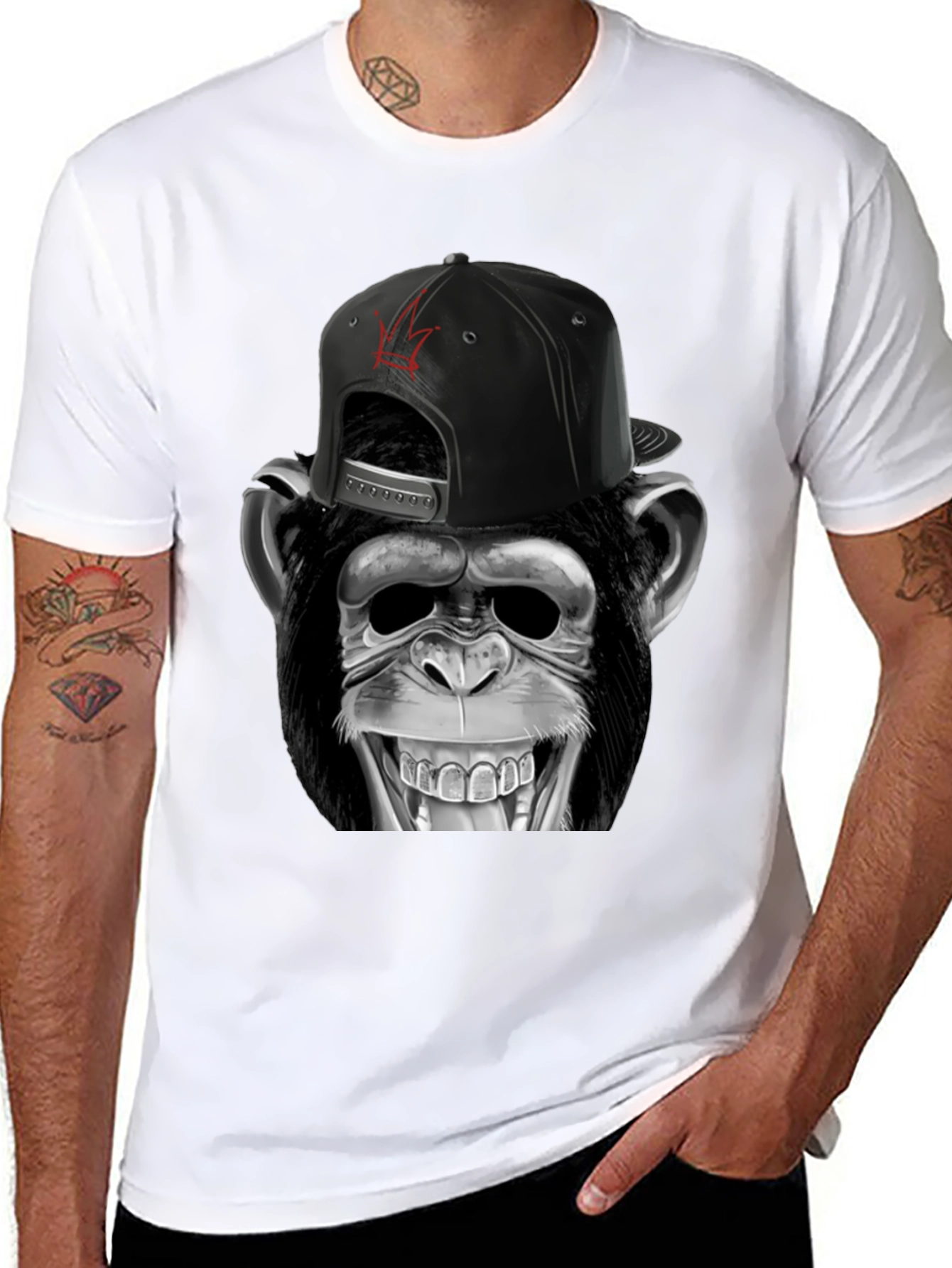 Monkey Graphic T-Shirt - Streetwear Style