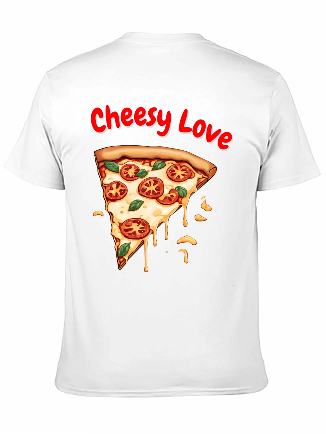 Cheesy Love Pizza Graphic T-Shirt