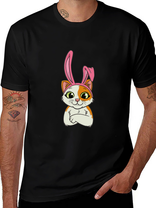 Cat Bunny Ears Graphic T-Shirt