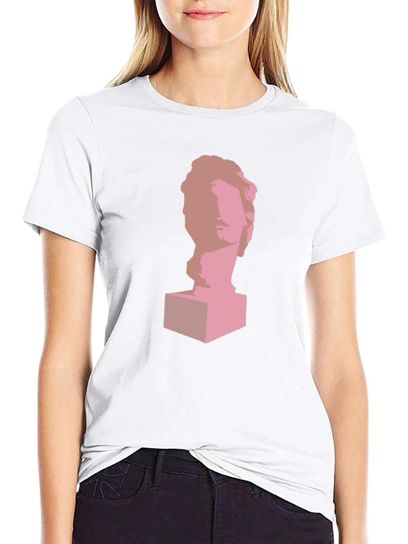 Statue Head Graphic Print T-Shirt
