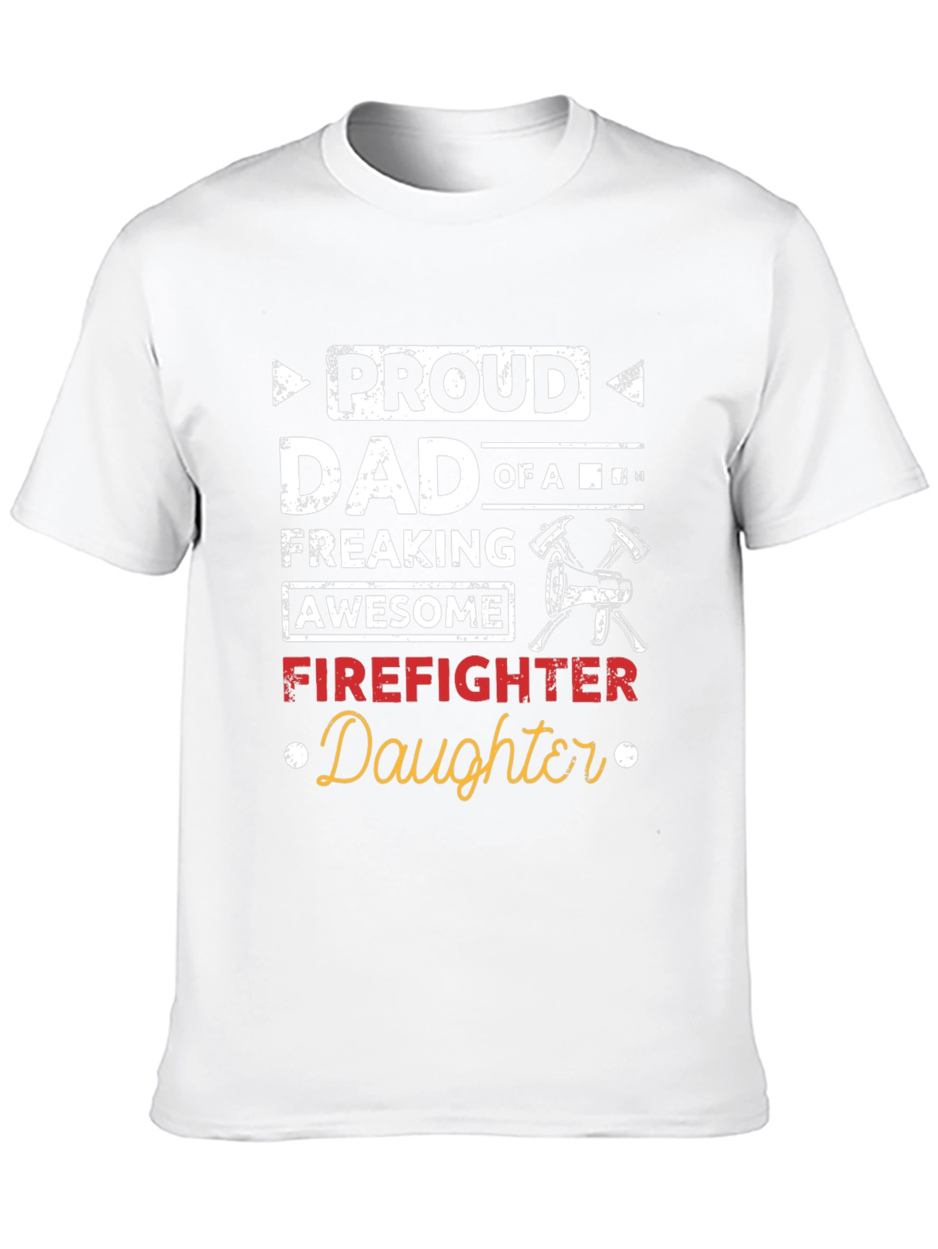 Proud Dad of a Firefighter Daughter Black T-Shirt