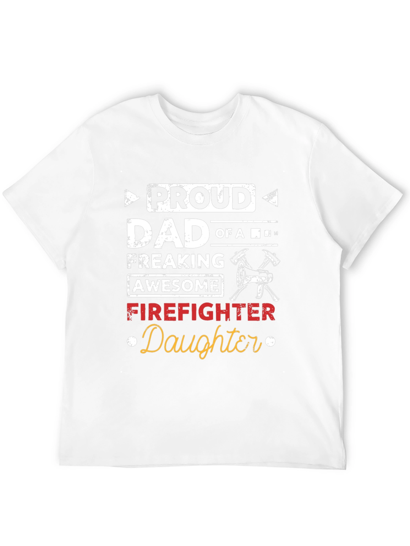 Proud Dad of a Firefighter Daughter Black T-Shirt