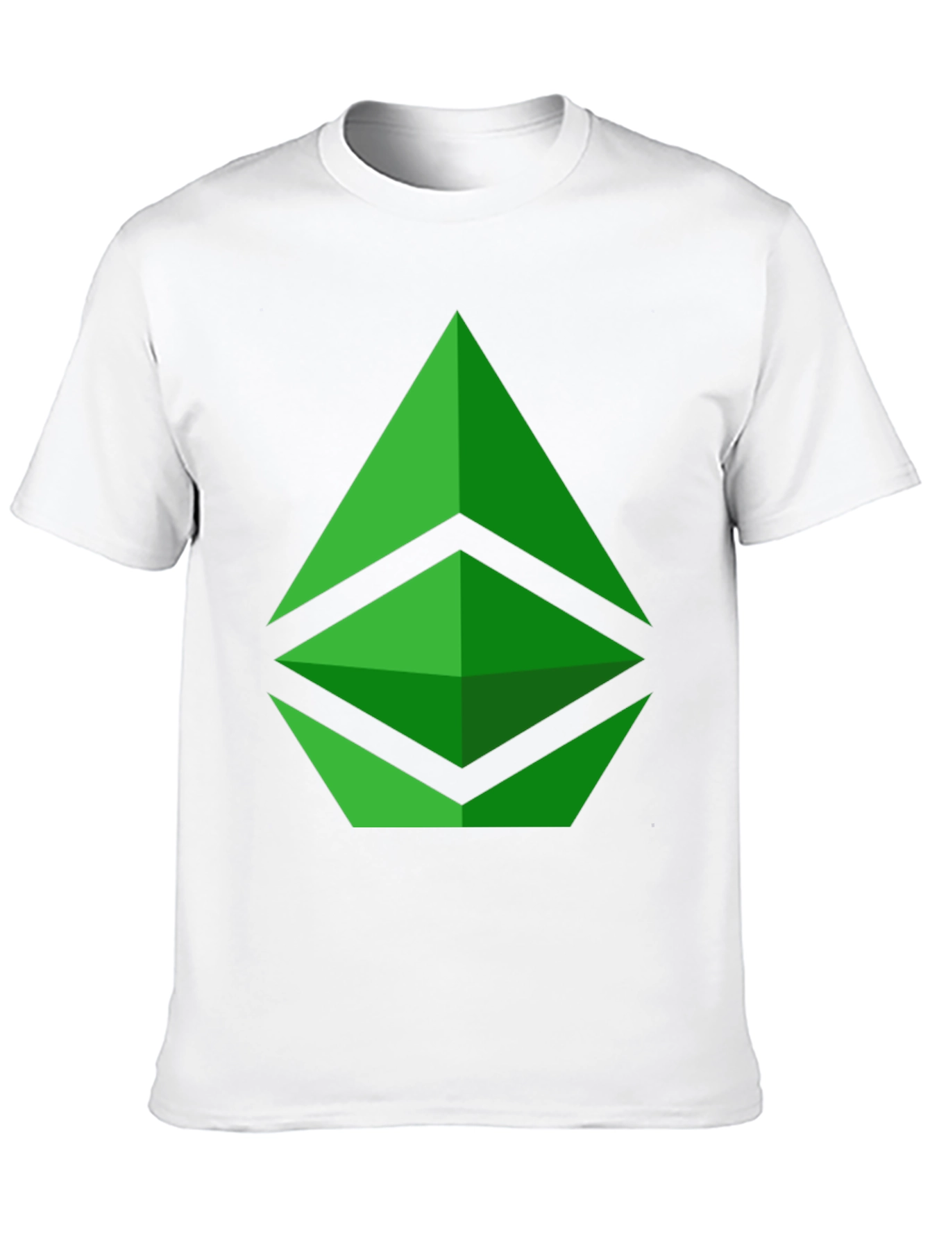 Green Crypto Logo Black T-Shirt