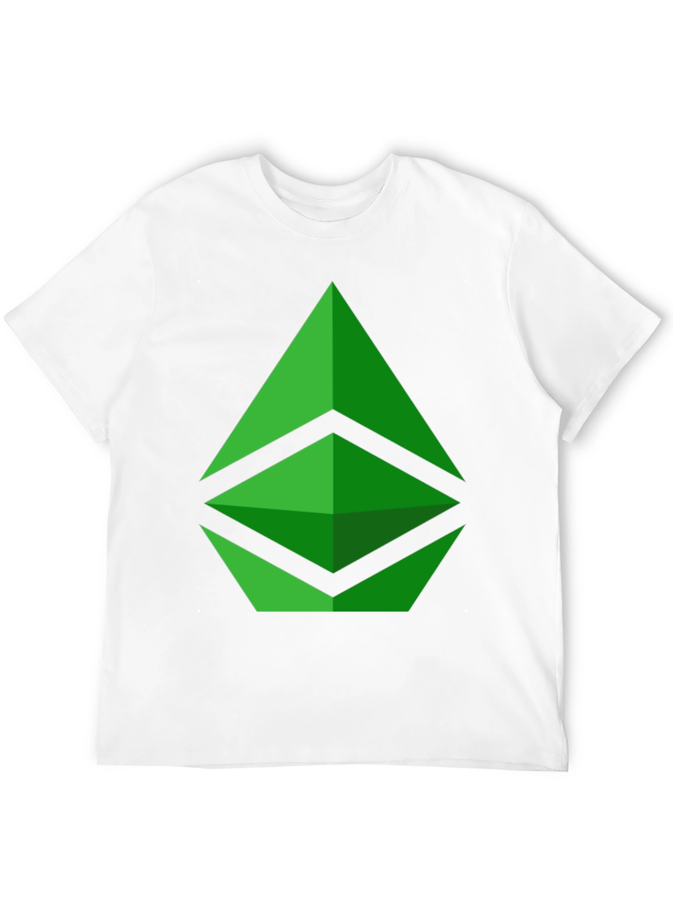 Green Crypto Logo Black T-Shirt