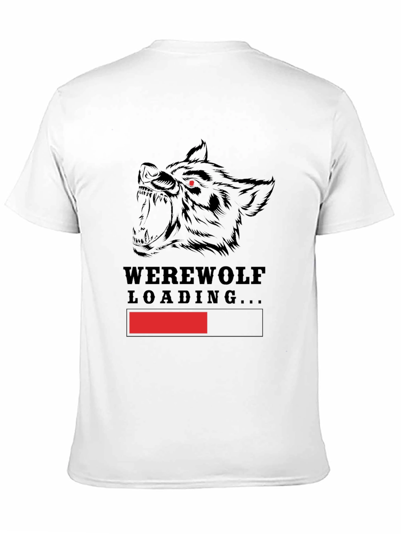 Werewolf Loading Graphic Print T-Shirt - Black