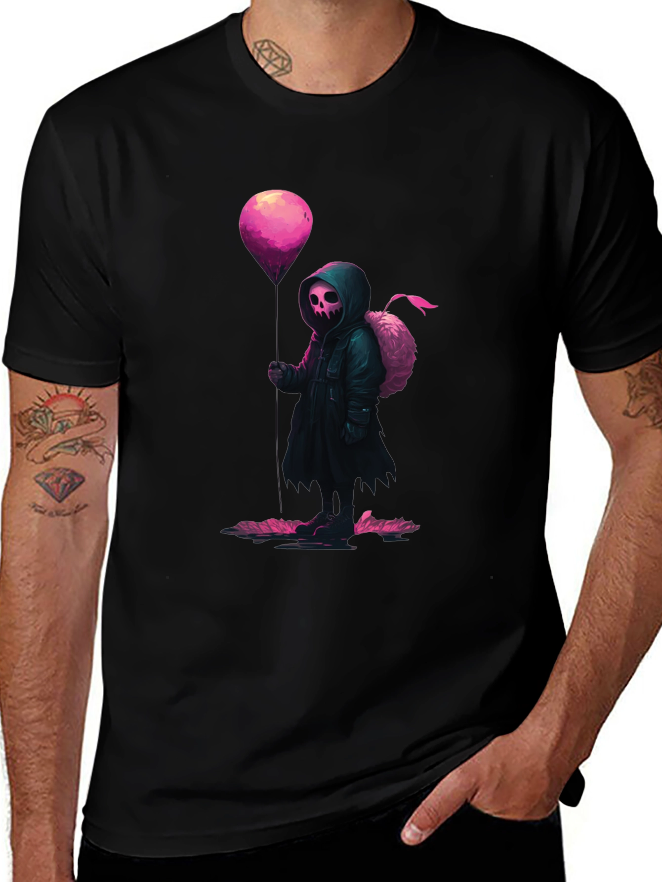 Grim Reaper Balloon Graphic Tee