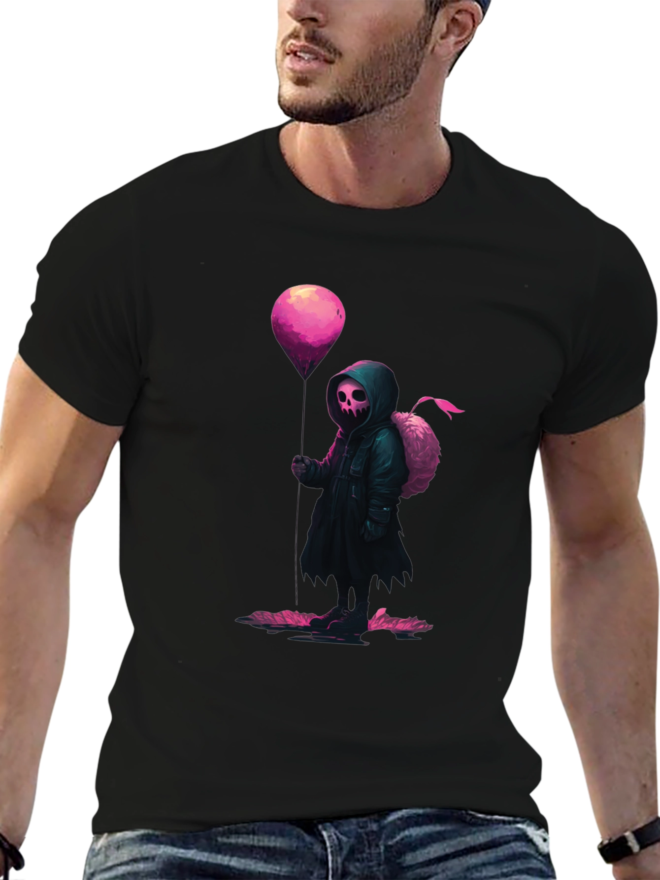 Grim Reaper Balloon Graphic Tee