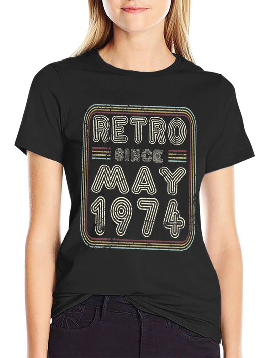 Retro Since May 1974 T-Shirt Vintage Birthday