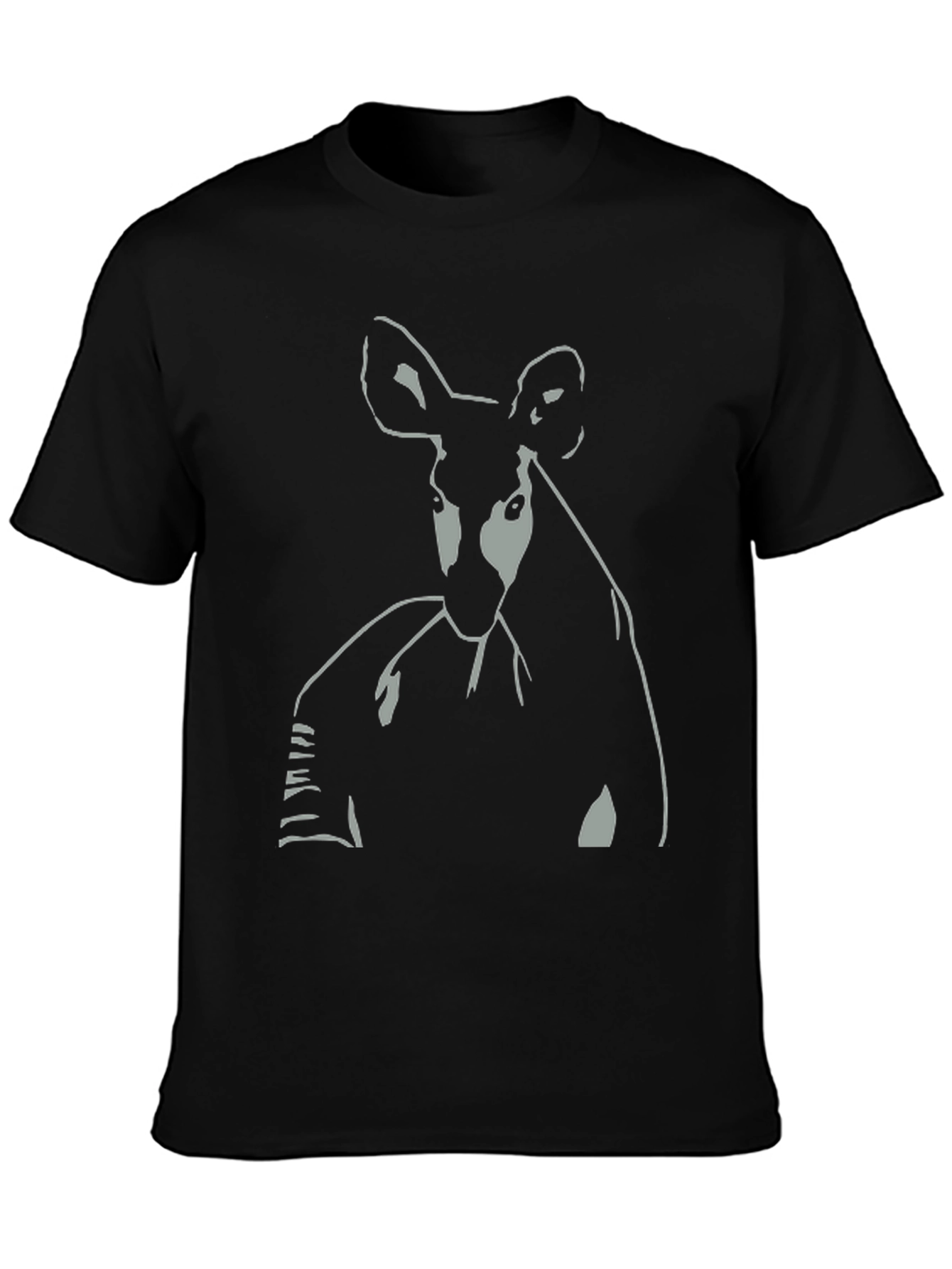 Okapi Graphic Tee - Unisex Black T-Shirt