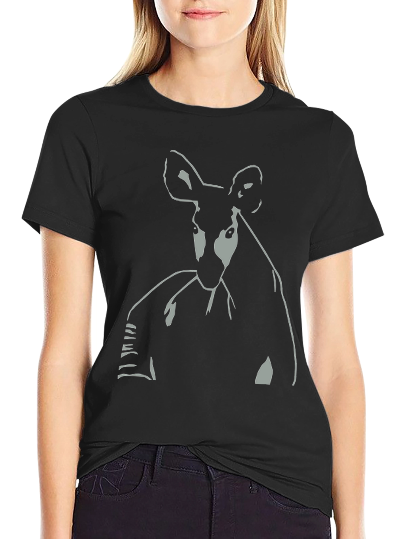 Okapi Graphic Tee - Unisex Black T-Shirt