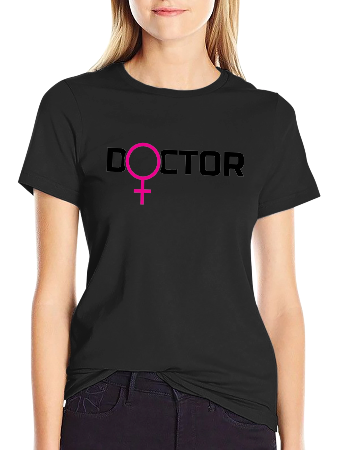 Feminist Doctor T-Shirt - Black Cotton Tee