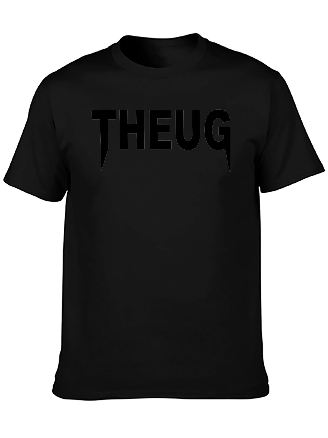 THEUG Black Graphic Tee Shirt