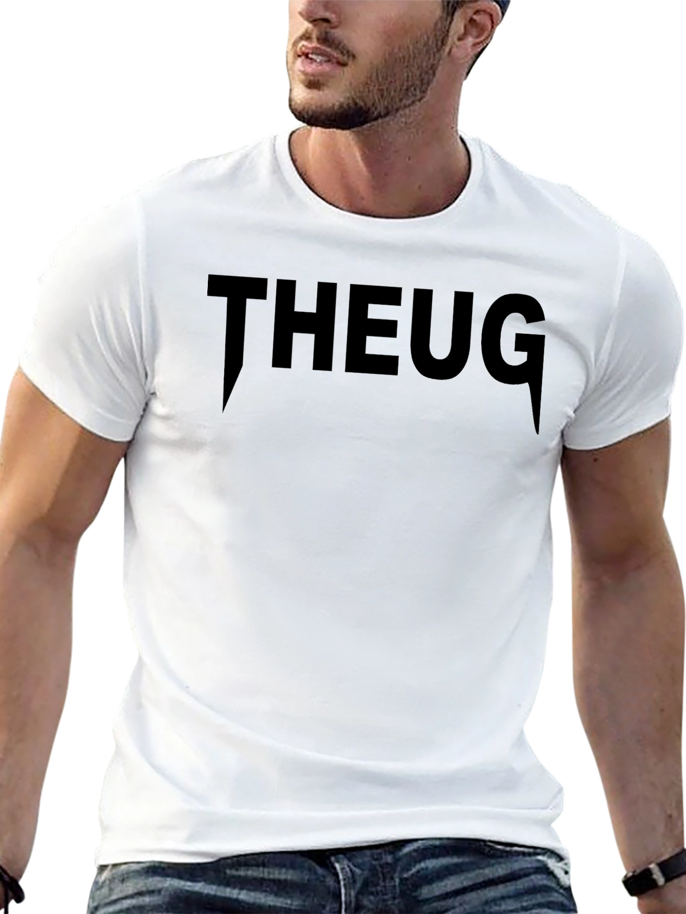 THEUG Black Graphic Tee Shirt