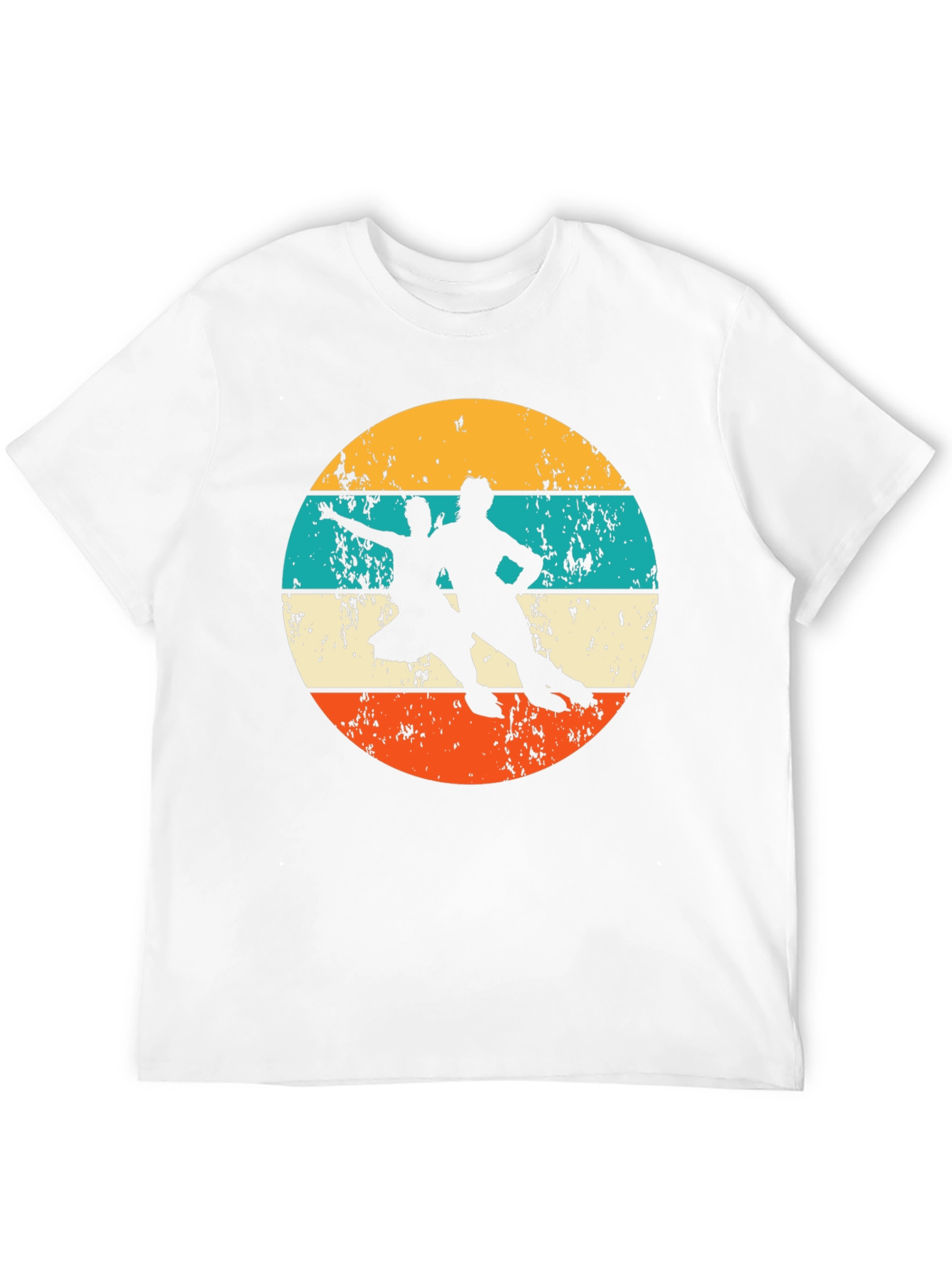 Retro Roller Skating Silhouette T-Shirt